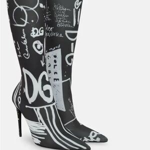 Dolce & Gabbana Love Print Boots